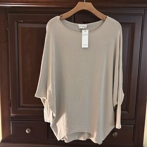 Red Dress Women's Cream Top dolman sleeves NWT size L